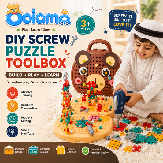 DIY Screw Puzzle Suitcase - STEM Educational Construction Toy Set With Electric Drill