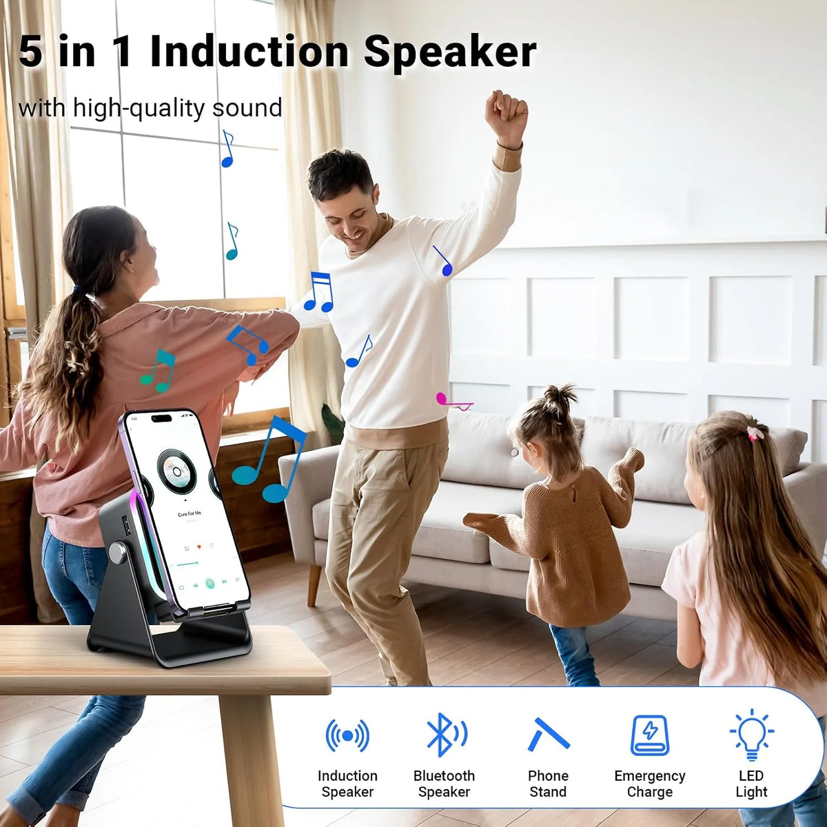Wireless Induction Bluetooth Speaker