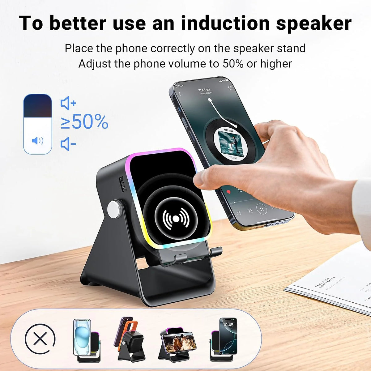 Wireless Induction Bluetooth Speaker
