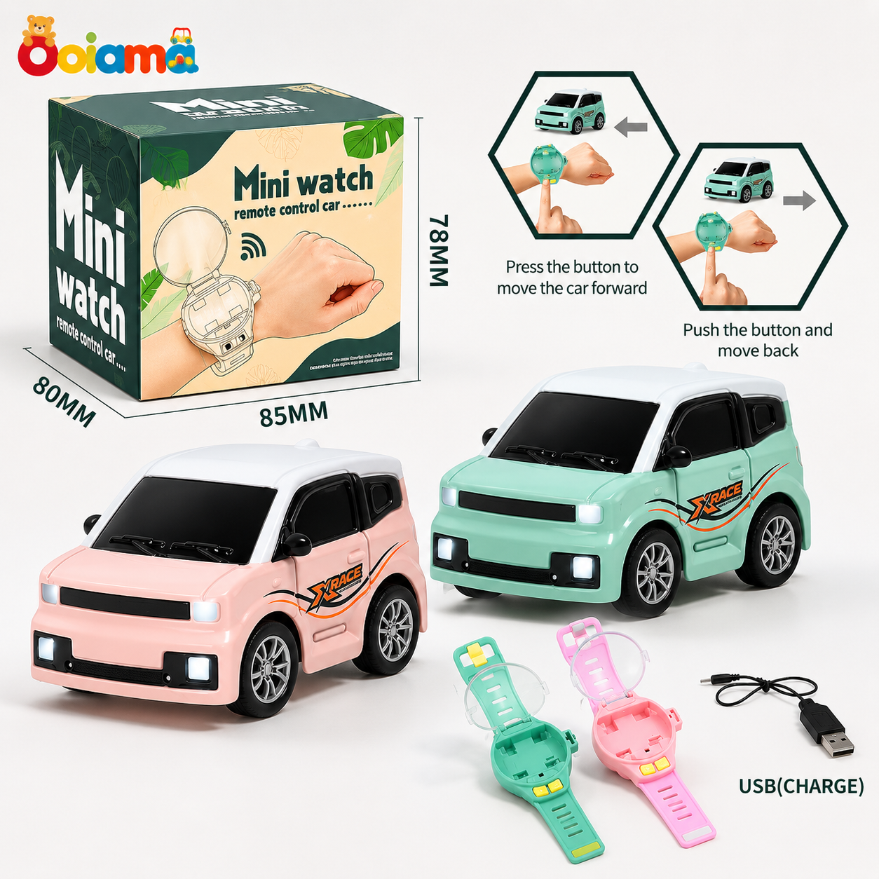 Mini Watch Remote Control Car – Wearable RC Toy for Kids